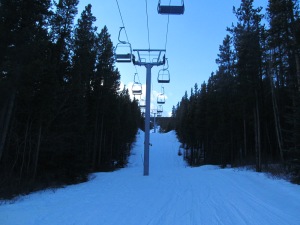 Chairlift at Nakiska ski resort